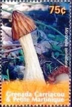 Pilz auf Briefmarke