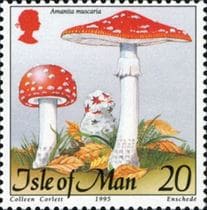 Pilz auf Briefmarke